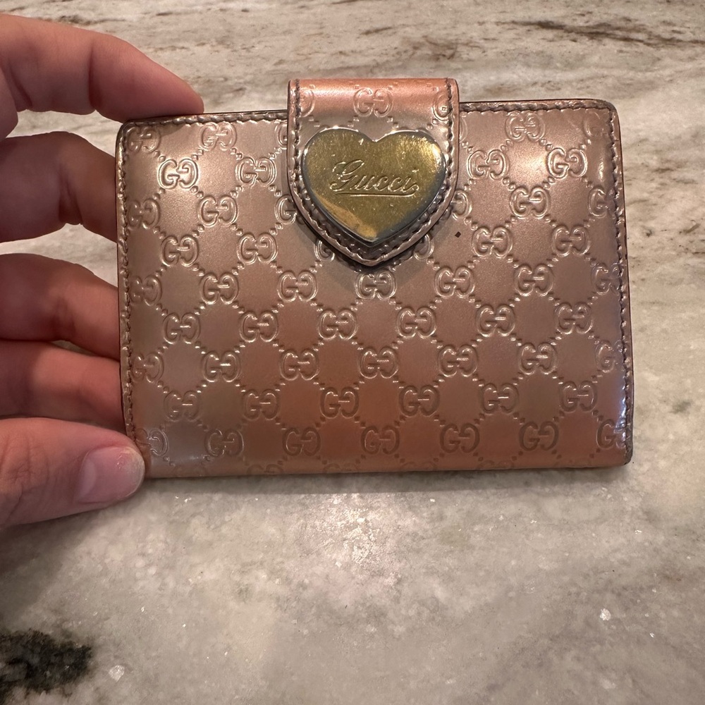 Gucci Shine MicroGuccissima Travel Wallet- blush pink